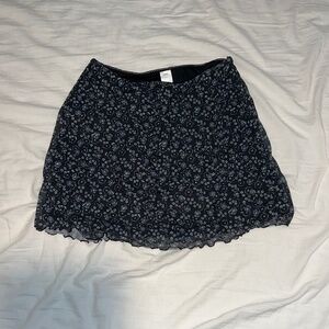 Abound Floral Mesh Skirt